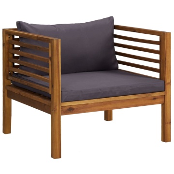 Set mobilier grădină cu perne, 7 piese, lemn masiv de acacia - Img 7