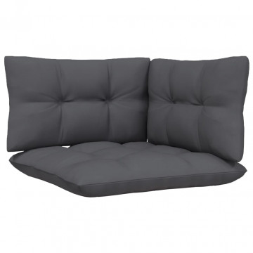 Set mobilier grădină cu perne antracit, 6 piese, lemn masiv pin - Img 8