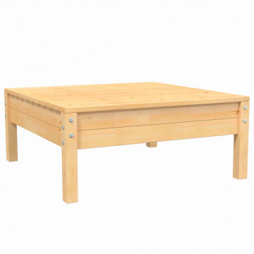 Set mobilier grădină cu perne crem, 3 piese, lemn masiv de pin - Img 5