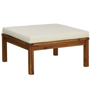 Set mobilier grădină cu perne crem, 6 piese, lemn masiv acacia - Img 5