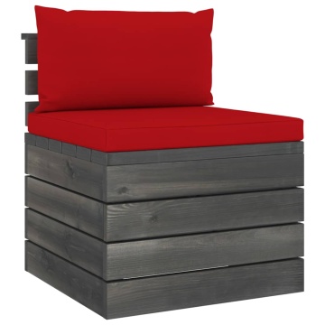 Set mobilier grădină din paleți, 2 piese, cu perne, lemn de pin - Img 3