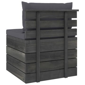 Set mobilier grădină din paleți cu perne, 2 piese, lemn de pin - Img 8