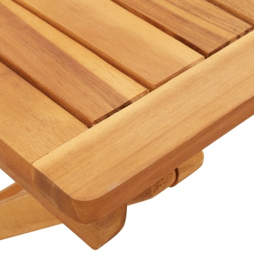 Set mobilier grădină pliabil, 3 piese, lemn masiv acacia - Img 7