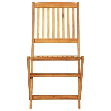 Set mobilier grădină pliabil, 3 piese, lemn masiv acacia - Img 5