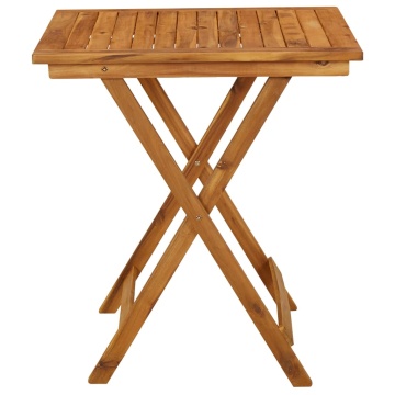Set mobilier grădină pliabil, 3 piese, lemn masiv acacia - Img 4