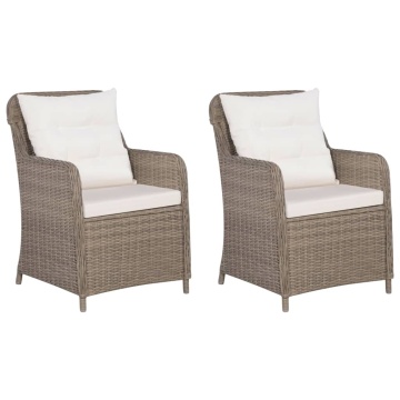 Set mobilier pentru grădină, 3 piese, maro - Img 3