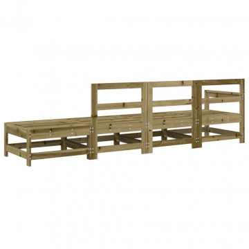 Set mobilier relaxare de grădină, 4 piese, lemn de pin tratat - Img 3