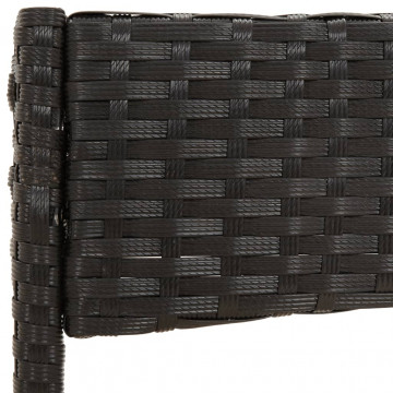 Set mobilier relaxare grădină 4 piese cu perne poliratan negru - Img 5