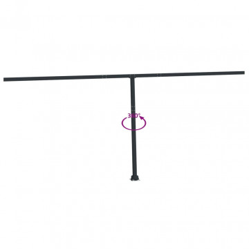 Set stâlp pentru copertină, antracit, 600x245 cm, fier - Img 5