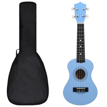 Set ukulele Soprano pentru copii, cu husă, bleu, 21 - Img 1