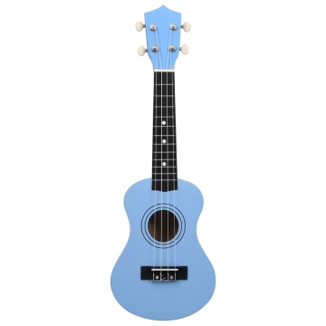 Set ukulele Soprano pentru copii, cu husă, bleu, 21 - Img 5