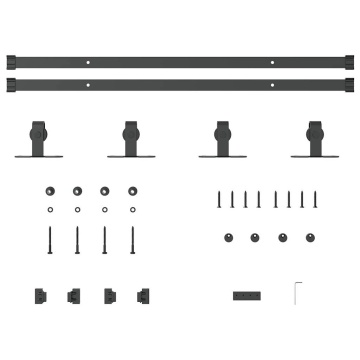 Set uși glisante pentru dulap 152,5 cm oțel carbon - Img 4