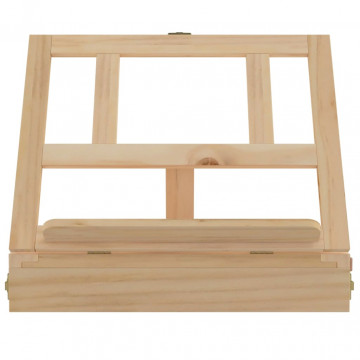 Șevalet de masă cu sertar, 33,5x25,5x7 cm, lemn masiv de pin - Img 4