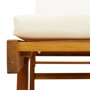 Șezlonguri 2 buc. cu perne 200x68x83 cm lemn masiv de acacia - Img 6