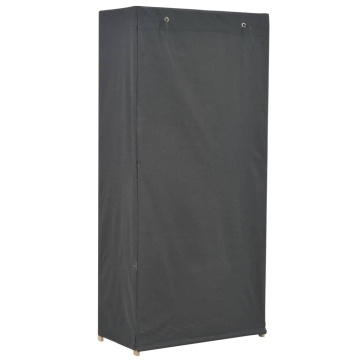 Șifonier, gri, 79 x 40 x 170 cm, material textil - Img 3