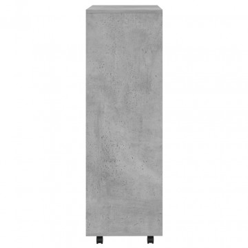 Șifonier, gri beton, 80x40x110 cm, PAL - Img 5