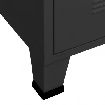 Șifonier industrial, negru, 90x50x180 cm, metal - Img 6