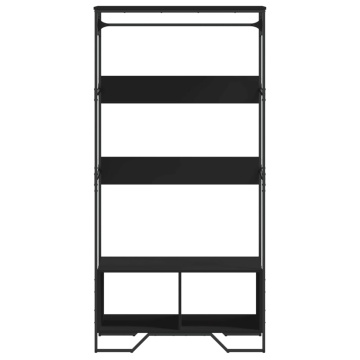 Șifonier, negru, 90x50x180 cm, lemn prelucrat - Img 4