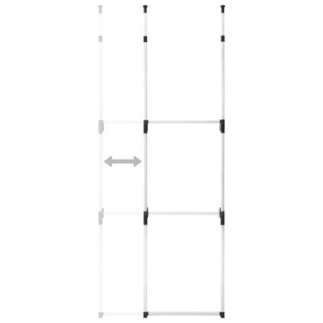 Sistem de garderobă telescopic, cu bare, aluminiu - Img 5