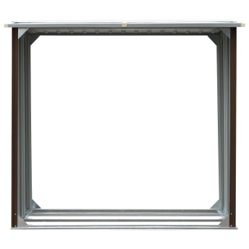 Șopron depozitare lemne, maro, 172x91x154 cm, oțel galvanizat - Img 3