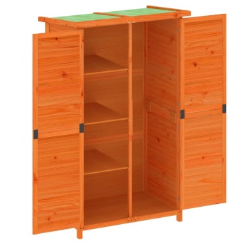 Șopron scule de grădină maro 83x57x140 cm lemn masiv de pin - Img 8