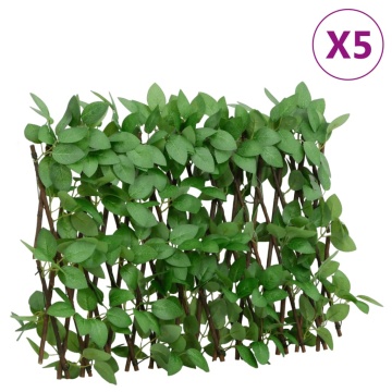 Spalier iederă artificială extensibil, 5 buc., verde, 180x30 cm - Img 1