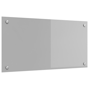 Spate de bucătărie Gri deschis 80x40x0,6 cm Sticlă securizată - Img 2