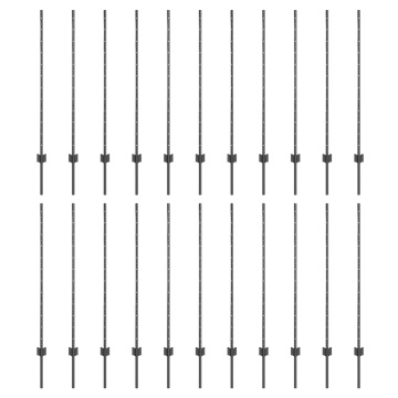 Stâlpi 44 pcs U-Channel Gri 160 cm Oțel - Img 2