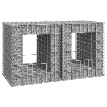 Stâlpi coș gabion, 2 buc., 50x50x60 cm, fier - Img 1