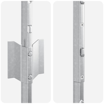 Stâlpi de Fencing 22 pcs Canal U 100 cm Oțel Zincat - Img 4