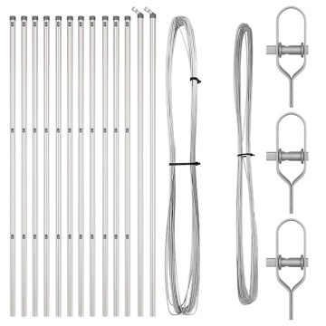 Stâlpi de gard 13 buc Ø32 mm 200 cm Oțel galvanizat - Img 2