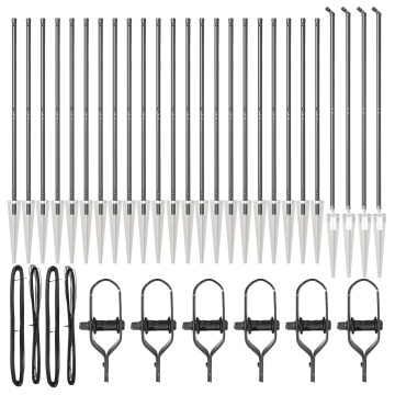 Stâlpi de gard cu spike 26 buc Ø32 mm 170 cm Oțel galvanizat - Img 2