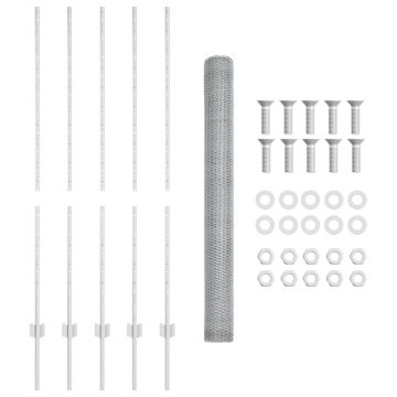 Stâlpi de Împrejmuire 10 buc U-Channel 140 cm Oțel Galvanizat, Șanț Hexagon 1.4x10 m Oțel Galvanizat - Img 4