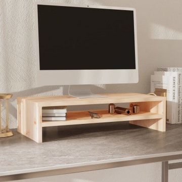 Stand pentru monitor, 50x24x13 cm, lemn masiv de pin - Img 3