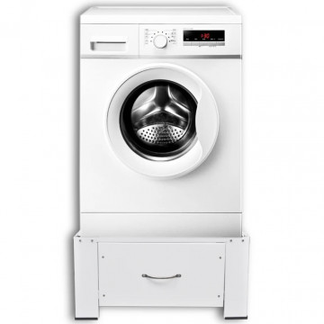 Stativ mașină de spălat cu sertar, alb - Img 3