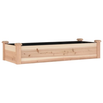 Strat de grădină înălțat cu căptușeală, 120x45x25 cm, lemn brad - Img 2