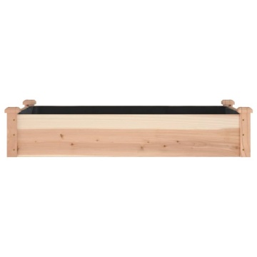 Strat de grădină înălțat cu căptușeală, 120x60x25 cm, lemn brad - Img 4