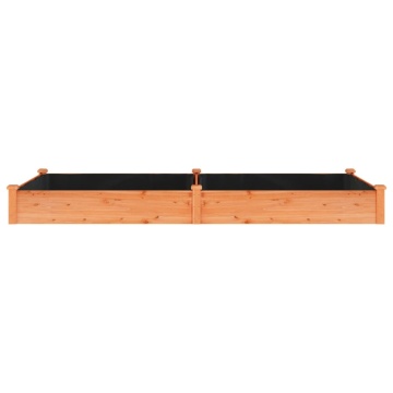Strat grădină înălțat cu căptușeală maro 240x120x25cm lemn brad - Img 4
