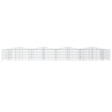 Strat înălțat cu gabion arcuit, 600x100x50 cm, fier galvanizat - Img 3