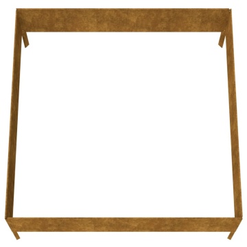 Strat înălțat de grădină, 100x100x41 cm, oțel corten - Img 8