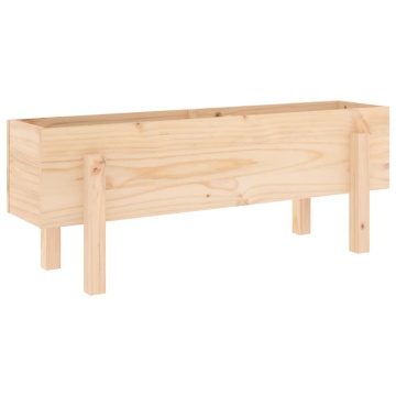 Strat înălțat de grădină, 101x30x38 cm, lemn masiv de pin - Img 4