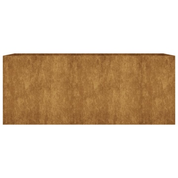 Strat înălțat de grădină, 200x80x80 cm, oțel corten - Img 4