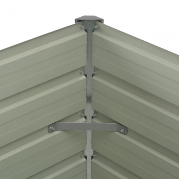 Strat înălțat de grădină antracit 100x100x77 cm oțel galvanizat - Img 4