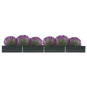 Strat înălțat de grădină antracit 600x80x45 cm oțel galvanizat - Img 1