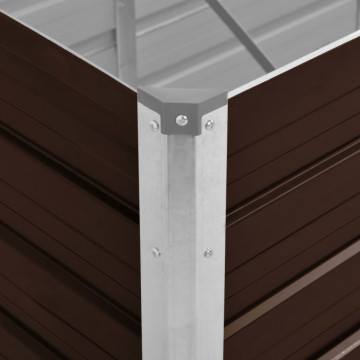 Strat înălțat de grădină, maro, 100x40x45 cm, oțel galvanizat - Img 7
