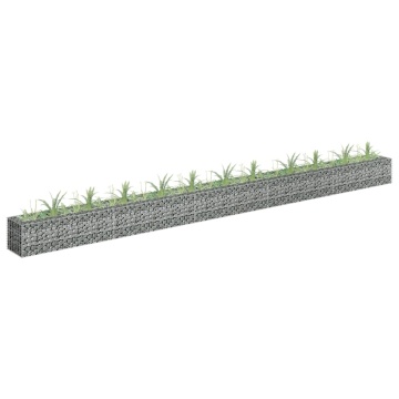 Strat înălțat gabion, 450 x 30 x 30 cm, oțel galvanizat - Img 1