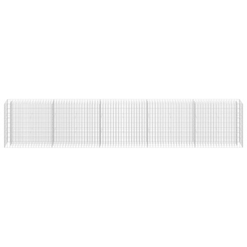 Strat înălțat gabion, 450 x 30 x 90 cm, oțel inoxidabil - Img 4