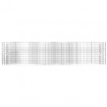 Strat înălțat gabion, 470x50x100 cm, fier galvanizat - Img 4