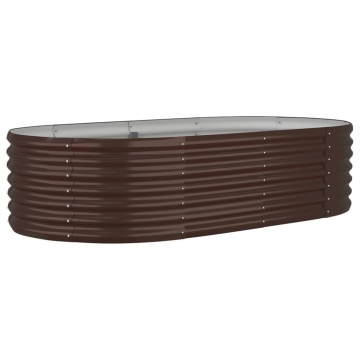 Strat înălțat grădină 152x80x36 cm oțel vopsit electrostatic - Img 2
