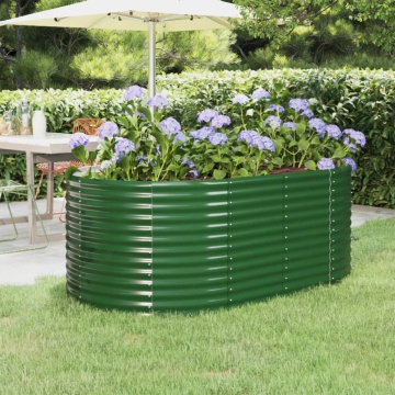 Strat înălțat grădină 175x100x68 cm oțel vopsit electrostatic - Img 1